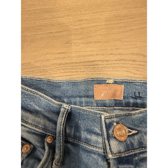 Mother  The Insider Crop Step Fray Jeans Out Of The Blue Size 26 25in - Picture 6 of 10